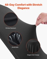 VEVOR 30PCS Black Stretch Spandex Folding Chair Covers for Wedding Party Dining