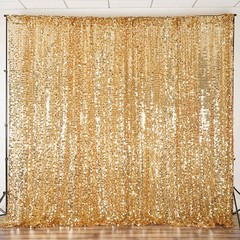 GOLD Big Payette Sequined BACKDROP 20×10 ft Wedding Photo Prop Party WHOLESALE