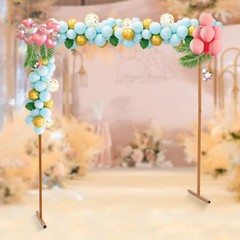 6.56 Ft Gold Wedding Arch Flower Backdrop Decoration Stand Birthday Party Supply