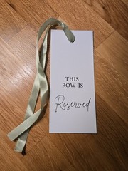 Reserved Row Signs For Weddings and Parties – 12 count
