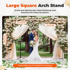10x20ft Backdrop Stand Pipe Kit Background Support Curtain Frame w/Steel Base