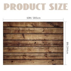 Wood Backdrop Wooden Wall Background Rustic Backdrop Durable 10 x 8ft Brown