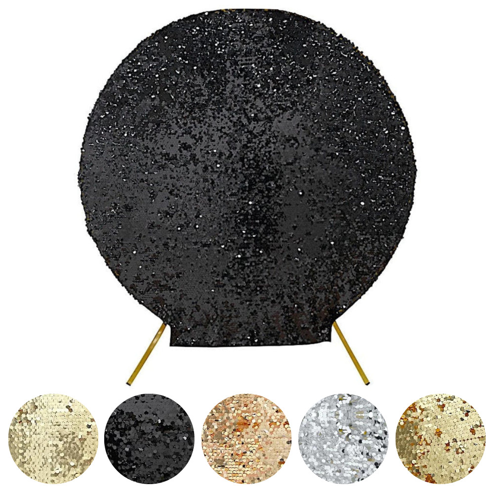 7.5 ft Big Payette Sequin Round Backdrop Stand Cover Wedding Party Decorations