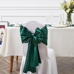 Satin Chair Sashes Blackish Green 6 x 108 inch 50 Pcs | Universal Chair Cover