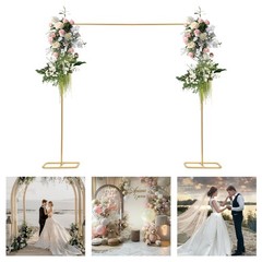 Metal Wedding Arch Frame Gold Iron Garden Party Stand Backdrop Flower Display