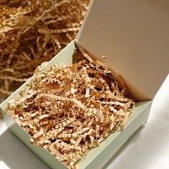 8 oz NATURAL Kraft Crinkle Paper Shred BASKET Gift Box Filler Party Decorations