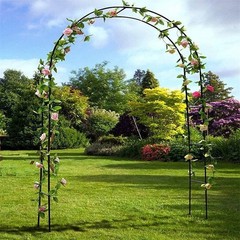 Rustproof Metal Garden Patio Arch Rose Arbour Archway Climbing Plant Trellis US