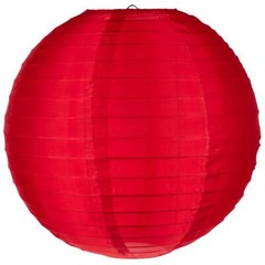 24″ Red Nylon Lantern, Durable Hanging Decoration