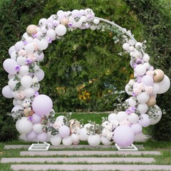Rust-proof Round Wedding Arch Metal Hoops Backdrop Stand Gorgeous Garden Arbor