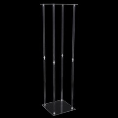 Clear Acrylic Flower Stand Column Vase Centerpieces Wedding Decoration