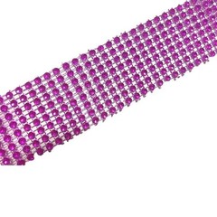 Acrylic Bling Rhinestone Diamond Crystal Mesh Wrap Roll Pink Purple Cake Craft