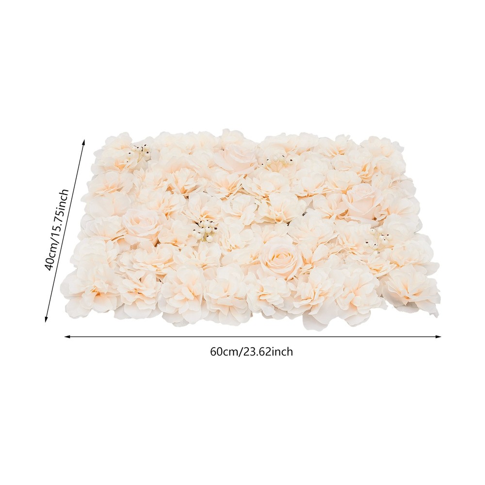 40x60cm Artificial Fake Flower Wall Panel Banquet Wedding &Party Decor 6pc