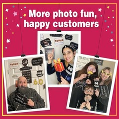 60th Birthday Photo Booth Props – 31-pc Selfie Props with 8 x 10-Inch Sign, 4…