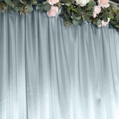 8×10 ft DUSTY BLUE Satin CURTAIN Wedding Photography Backdrop Panel Party
