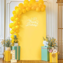 7.2FT Wedding Arch Cover Yellow Gold Spandex Fitted Wedding Arch Stand Covers…