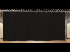 Black Fire/Flame Retardant Stage Curtain/Backdrop/Partition,12H,15H, 20 H x 40 W