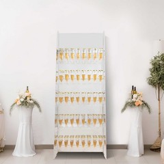 SILVER 5 ft Foam 5-Tier Wine Glass Rack Champagne Flute HOLDER STAND Party