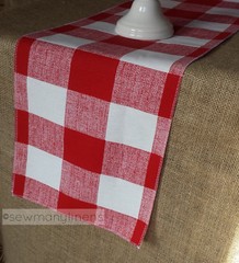 Christmas Holiday Table Runner Table Centerpiece Red and Green Linens Home Decor