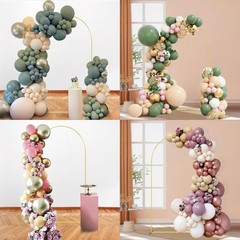 Wedding Arch Backdrop Stand 7.2FT Gold Wedding Balloon Arched Backdrop Stand