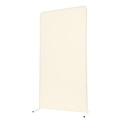 Iron Wedding Backdrop Stand With Cloth Cover 1m × 0.5m × 2m White/Beige