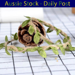 10m Artificial Vine Leaf Hessian Jute Twine Rope Vine Burlap Wedding Decoration