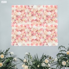 6X Artificial Silk Flower Wall Panel Venue Background Floral For Wedding Party