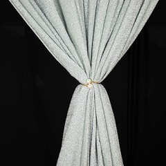 Metallic Silver BACKDROP 20×10 ft Spandex Party Wedding Light Gray Home