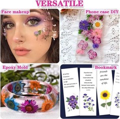 170Pcs+ Real Dried Pred Flowers Leaves Petals for Crafts-Beautiful