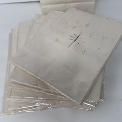65 pcs White Luminary Bags Candle Bag with Stars Design Durable Wedding Party