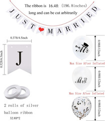 Just Married Decorations JUST MARRIED Wedding Party Decoration Car Decor White a