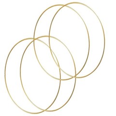 4 Pack 10 inches Metal Floral Hoop, Gold Wreath Rings for Craft Macrame Rings…