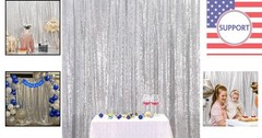 Stunning 6FT x 8FT Silver Sequin Photography Backdrop for Glamorous Occasions