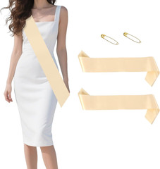 Champagne Sash 2Pcs Champagne Blank Sash for Diy Prom Decorations Bride Sashes D