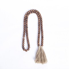 55″ Brown Wood Bead Chain Tassels Hanging Garland Party Events Home Decorations