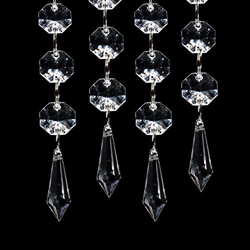 30pcs Acrylic Crystal Garland Hanging Beads Curtain Wedding Club Party Decor DIY
