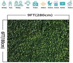 9x6FT Vinyl Natural Green Leaves Grass Picture Photography Backdrop for Sprin…