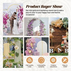 7.2FT, 6.6FT, 6FT Arch Backdrop Stand for Wedding Ceremony Birthday Party Garden