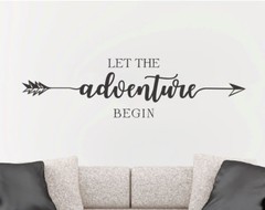 Let the Adventure Begin Wedding Sign Decal | Vinyl Sticker Mirror Wall
