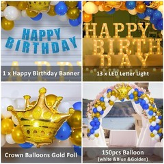 173pcs Happy Birthday LED Marquee Light Up Letters Sign Birthday Decorations …
