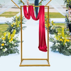 Wedding Square Archway Backdrop Stand Metal Arch Frame Flower Balloon Decor Gold