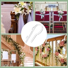 moonoom Wedding Church Pew Clips, Ceremony Aisle Chair Hangers, Wedding 12 Pcs