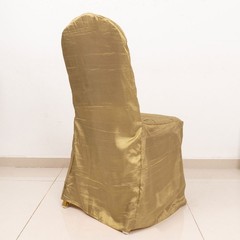 GOLD Crinkle Crushed Taffeta Banquet CHAIR COVER Party Wedding Events Decor