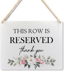 Reserved Seating Signs – This Row Is Reserved Wooden Hanging Signs for Wedding