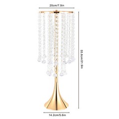 2Pcs 21.9 in Crystal Flower Vases Wedding Centerpieces Table Flower Vases SALE