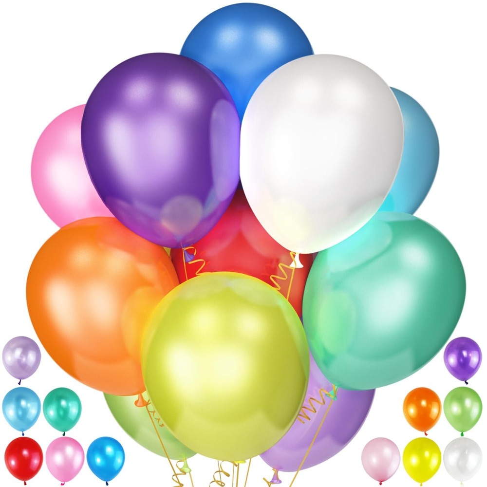 120Pcs Balloons Assorted Colors,12 Inch Latex Party Balloon for Birthday Part…