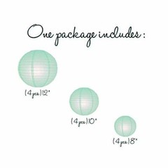 Quasimoon Round Paper Lanterns 12pcs Assorted Combo Party Pack – (12/10/8″) E…
