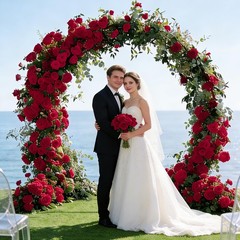 100Pcs Red Roses Artificial Flowers with Stems，Fake Roses Bouquet Fake Fl