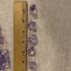 Purple Ice Rocks Vase Fillers Artificial 48 Ice Cubes Fake Diamonds Acrylic
