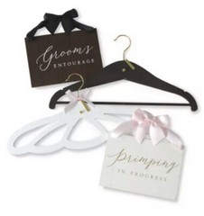 STYLE ME PRETTY HANGAR AND SIGN SET FOR BRIDE AND GROOM WEDDING DAY