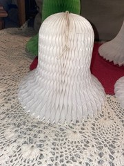 Vintage Lot of 4 Honeycomb Bells Tissue Paper Wedding Shower 12” & 7” 1980s